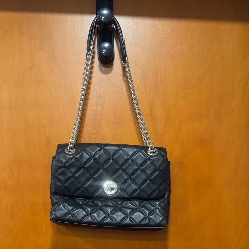 Kate Spade Black Quilted Chain Shoulder Bag